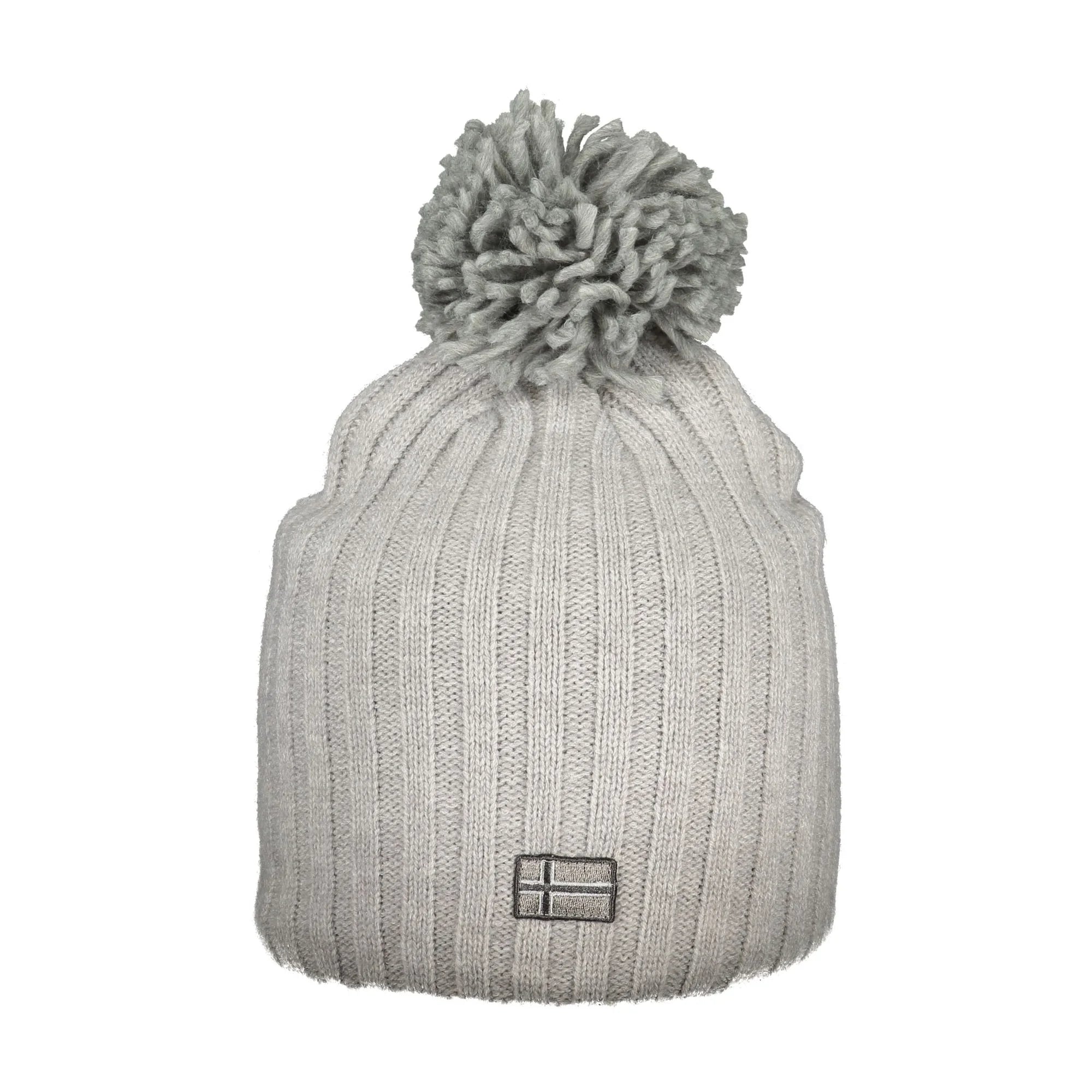 NORWAY 1963 Berretto Donna Grigio con Pompon e Logo Cappelli - foto prodotto